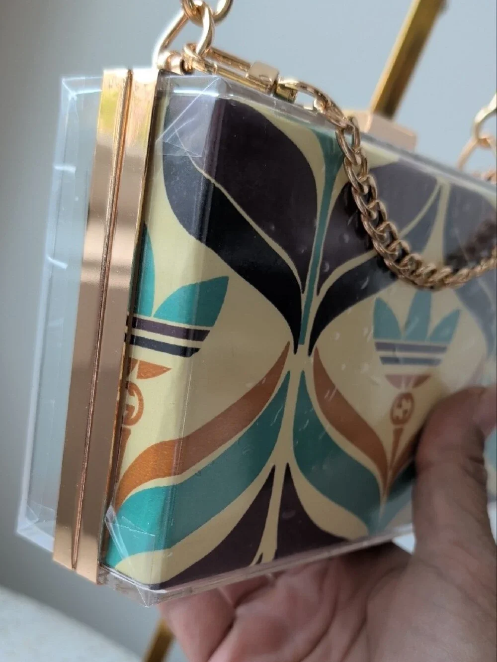 Upcycled Gucci X Adidas Acrylic Minaudière